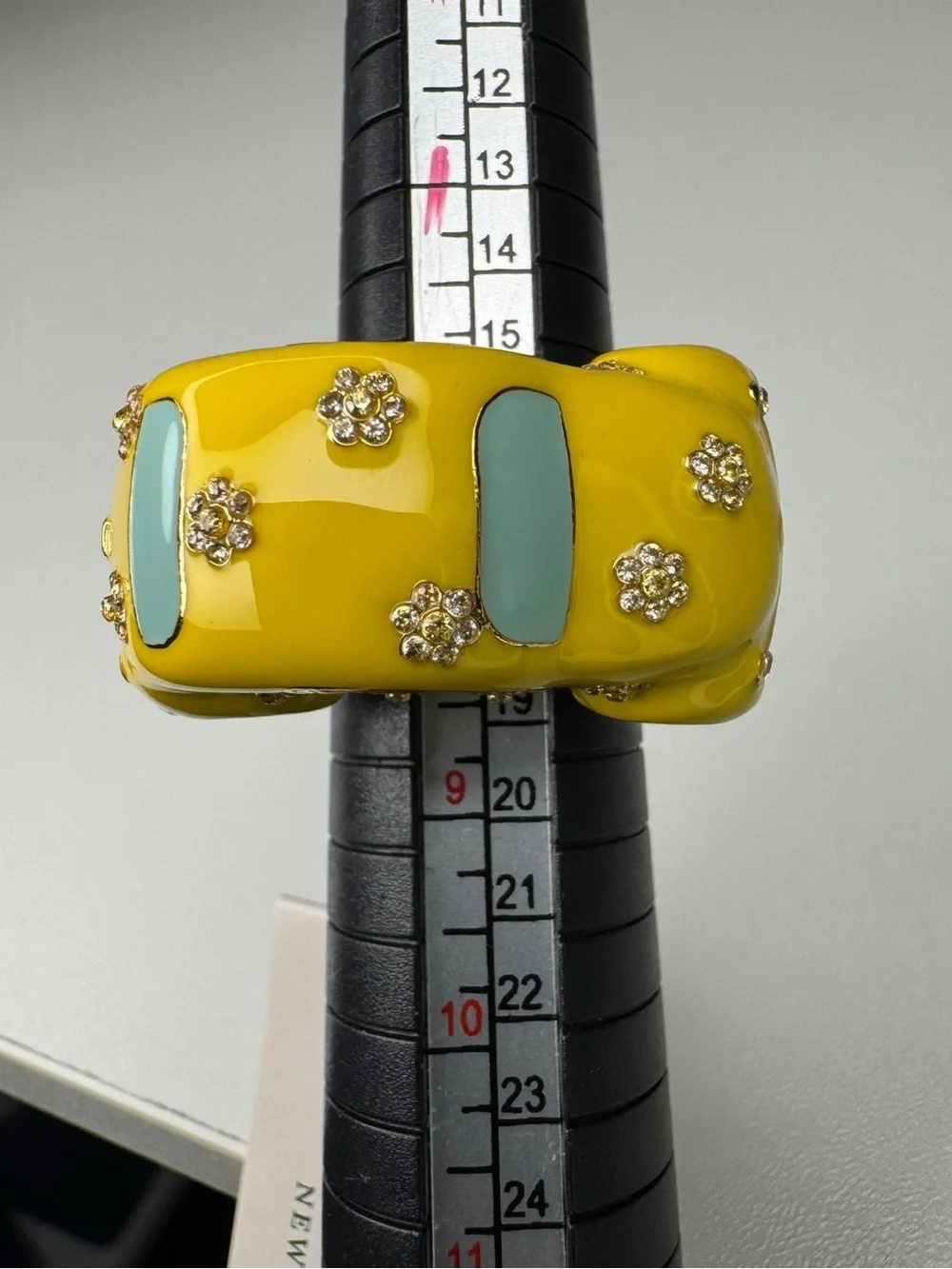 Kate Spade Off We Go Beetle Bug Yellow Car Ring Size 8 NWT